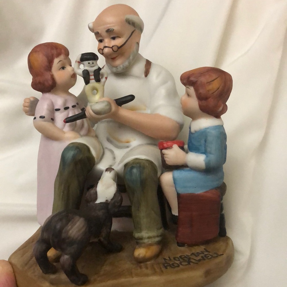 1982 Norman Rockwell The toy maker porcelain figurines